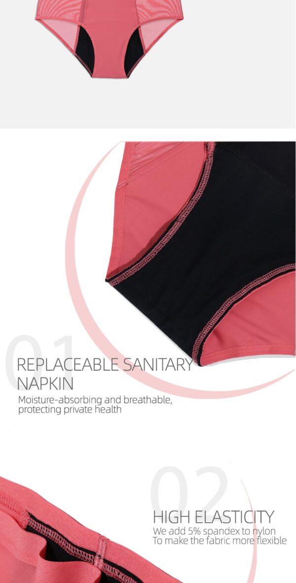 Panties Leakproof Underwear Women Period Mesh Breathable 4 layers - Image 6