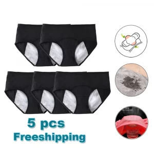 Leak Proof Menstrual Panties Women - Panties Plus Size - 5 pcs