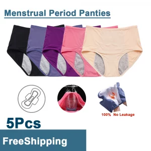 5pcs/Set Leak Proof Menstrual Panties Women Waterfproof