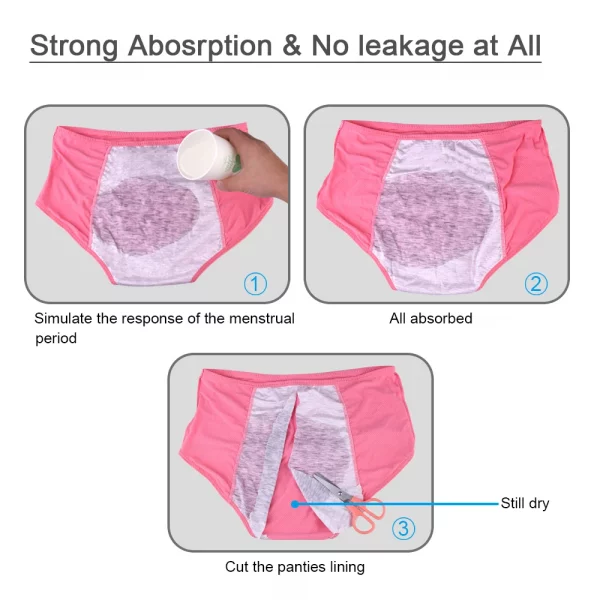 5pcs/Set Leak Proof Menstrual Panties Women Waterfproof - Image 10