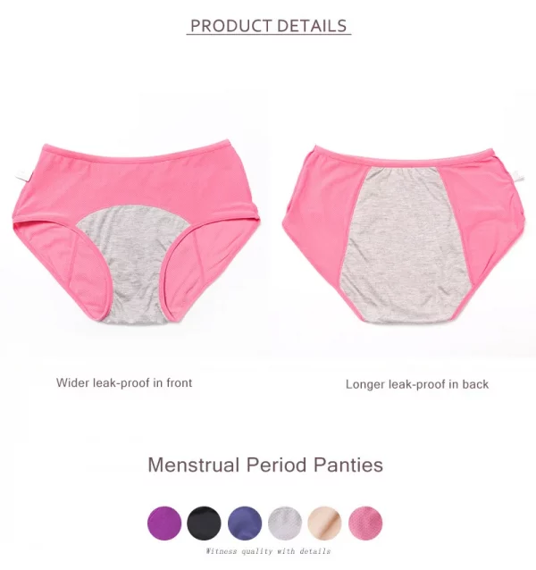 5pcs/Set Leak Proof Menstrual Panties Women Waterfproof - Image 15