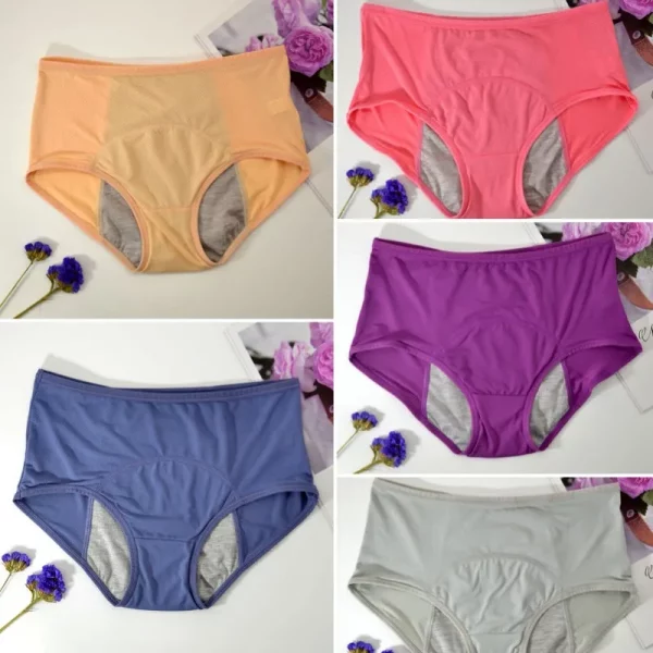 5pcs/Set Leak Proof Menstrual Panties Plus Size Waterproof