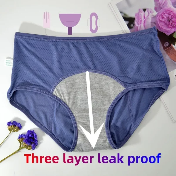 5pcs/Set Leak Proof Menstrual Panties Plus Size Waterproof - Image 9