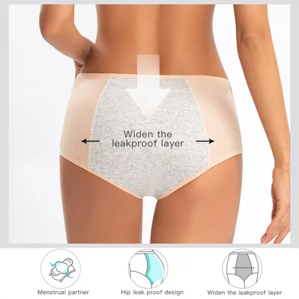 5pcs/Set Leak Proof Menstrual panties Plus Size Waterproof - Image 2