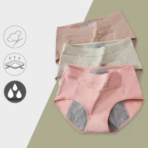 Cotton Menstrual Panties Leak Proof Breathable Women Girls