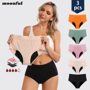 3PCS/Set Menstrual Panties Woman Very Abundant Flow Menstruation