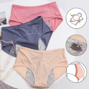 1 Pc menstrual pants for women, plus size, front and rear leak-proof