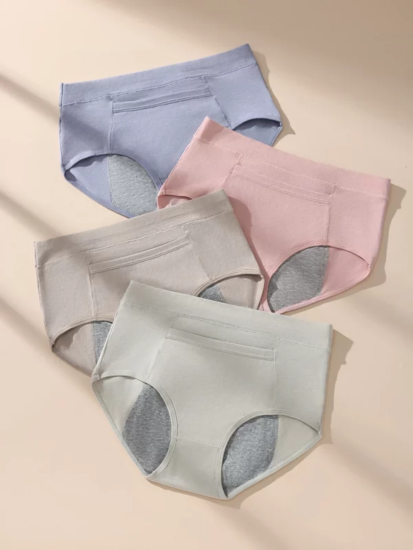 4pcs High-waisted ladies physiological Menstrual underwear