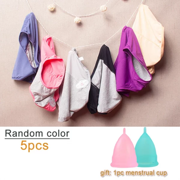 5pcs/Set Leak Proof Menstrual Panties Plus Size
