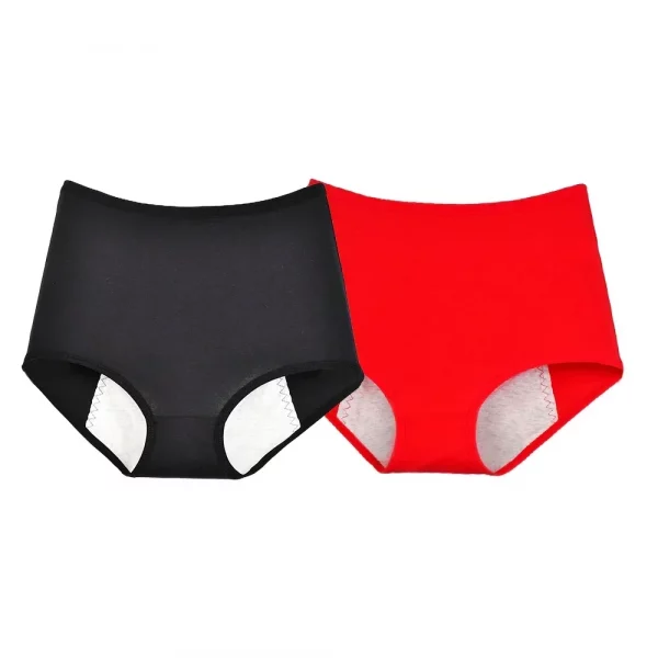 2PCS/pack Menstrual Panties Plus Size Women's High - Image 3