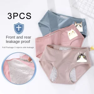 3PCS/set Girls menstrual briefs large flow