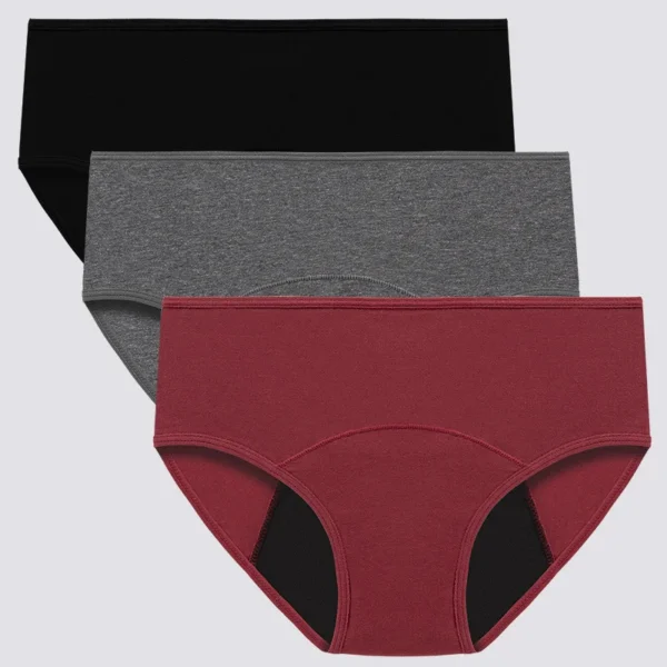 3pcs Menstrual Panties for Women Leak Proof Briefs Cotton - Image 4