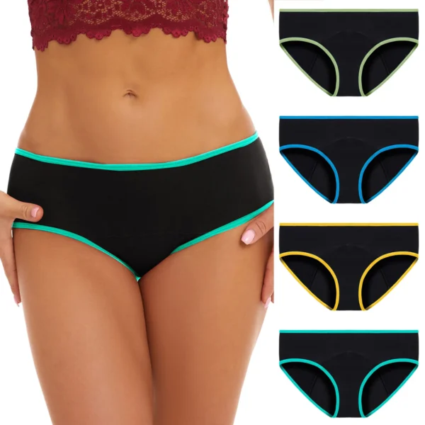 3pcs Menstrual Panties for Women Leak Proof Briefs Cotton - Image 3