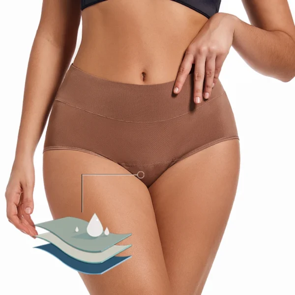 3 Layers Menstrual Panties Absorption, Maternity and Incontinence Breathable Briefs - Image 3